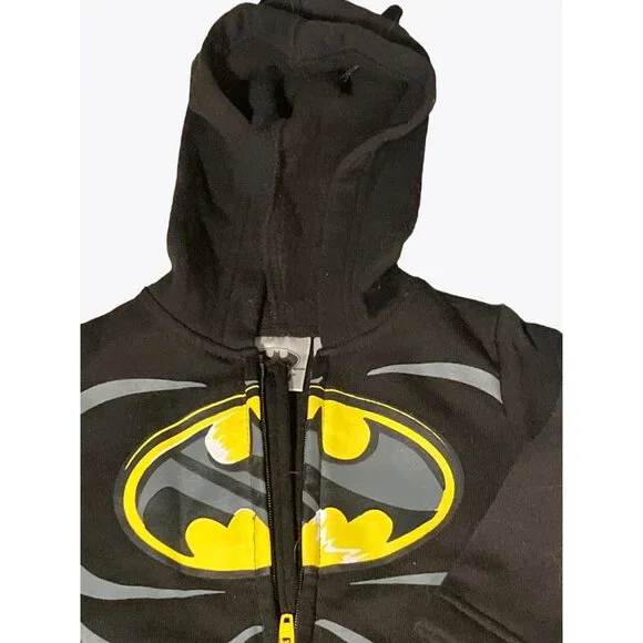 Baby Batman Hooded Romper With Cape 0-6M  Batman Themed  HALLOWEEN Costume - Picture 2 of 5